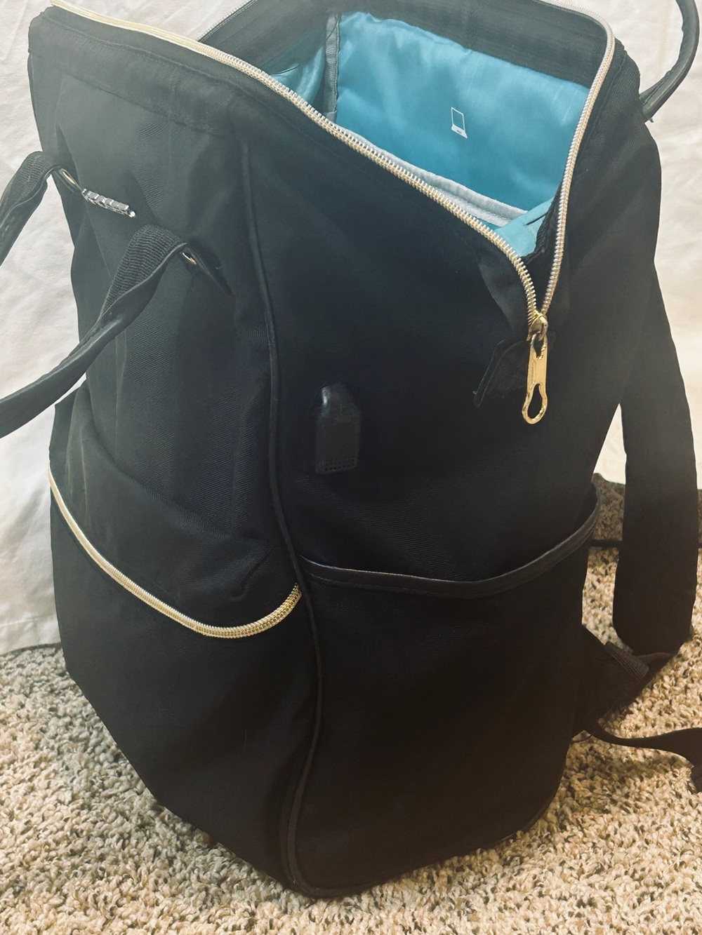 KROSER Black Women's Backpack – Sleek Everyday Carry - Picture 8 of 12